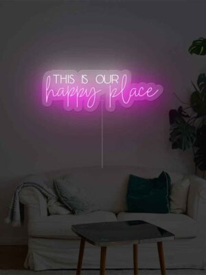 This Is Our Happy Place Neon Sign