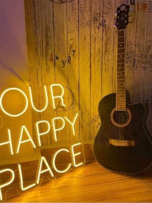 Our Happy Place Neon Sign