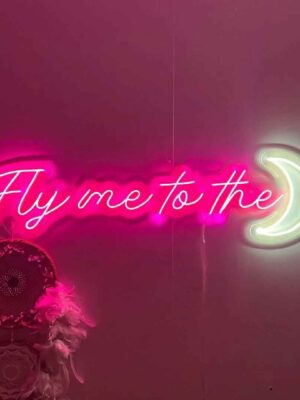 Fly Me To The Moon Neon Sign