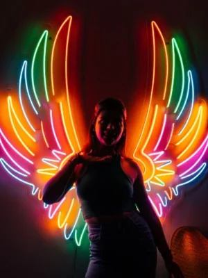 Colourful Wings Neon Sign